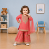 Pink Eid Girl 3 Piece Dress (Premium)