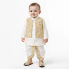 Premium Gold Dhoti Kurta With Waistcoat